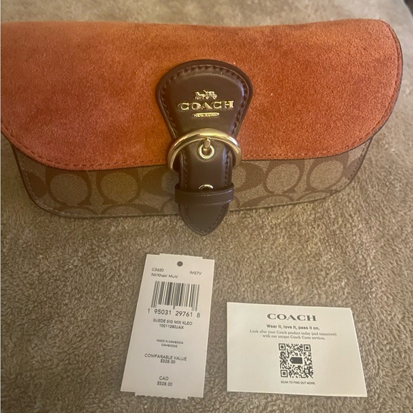 ****SOLD**** NWT Coach Suede Signature M/X Kleo - Picture 6 of 10